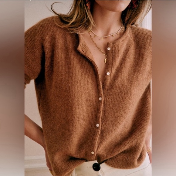 Sezane Sweaters - Sezane Gaspard Cardigan Camel size Medium